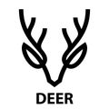 Line icon of deer head