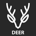 Line icon of deer head Royalty Free Stock Photo