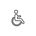 Line icon. Disabled symbol sign