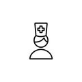 Line icon. Doctor symbol sign