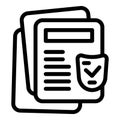 Secure documents icon representing data protection and privacy