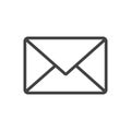 line icon envelope flat vector on white background Royalty Free Stock Photo