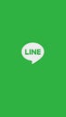 Line icon. flat illustration of chatting green background. conversation symbol.