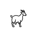 Line icon. Goat, livestock