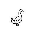 Line icon. Goose symbol