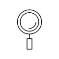 Line icon magnifier. Isolated vector sign symbol magnifying glass. Vector outline illustration. Flat line icon. Zoom tool Royalty Free Stock Photo