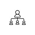 Line icon. Management, group of people Royalty Free Stock Photo