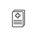 Line icon. Medical forms, medical certificate Royalty Free Stock Photo