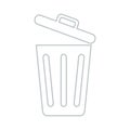 Line icon opened trash can