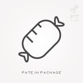 Line icon pate in package