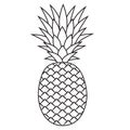Line icon pineapple