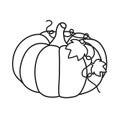 Line icon pumpkin