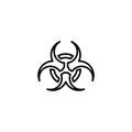 Line icon. Radiation hazard, biohazard