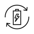 Line icon replace battery