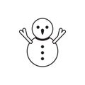 Line icon snowman