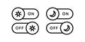 Line Icon Switches Day-Night Mode In Simple Style. Light Dark mode for mobile app development. Vector sign in a simple Royalty Free Stock Photo