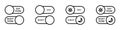 Line Icon Switches Day-Night Mode In Simple Style. Light Dark mode for mobile app development. Vector sign in a simple Royalty Free Stock Photo