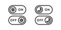 Line Icon Switches Day-Night Mode In Simple Style. Light Dark mode for mobile app development. Vector sign in a simple Royalty Free Stock Photo