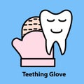 Line icon of Teething Glove