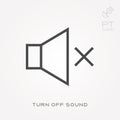 Line icon turn off sound