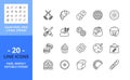 Line icons about bakery. Pixel perfect 64x64 and editable stroke