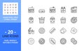 Line icons about burger. Pixel perfect 64x64 and editable stroke