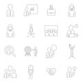 Line icons business set