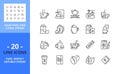 Line icons about coffee and tea. Pixel perfect 64x64 and editable stroke