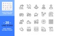 Line icons about construction. Pixel perfect 64x64 and editable stroke