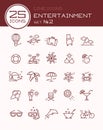 Line icons entertainment set 2