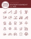 Line icons entertainment set 3