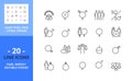 Line icons about gender identity.. Pixel perfect 64x64 and editable stroke