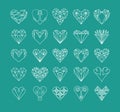 Line icons of heart