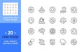 Line icons about robotic process automation. Pixel perfect 64x64 and editable stroke Royalty Free Stock Photo
