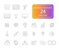 Line icons set. Academic Disciplines pack. Royalty Free Stock Photo