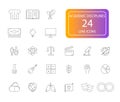 Line icons set. Academic Disciplines pack.