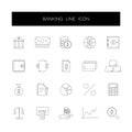 Line icons set. Banking pack.