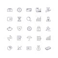 Line icons set. Banking pack. Vector batch