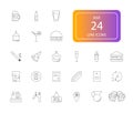 Line icons set. Bar pack. Royalty Free Stock Photo