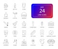 Line icons set. Bar pack Royalty Free Stock Photo