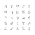 Line icons set. Bar pack. Vector illustration Royalty Free Stock Photo