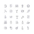 Line icons set. Bar pack. Vector illustration Royalty Free Stock Photo