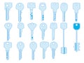 Key line icons set, graphic Royalty Free Stock Photo