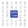 Line icons set. Business