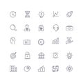 Line icons set. Business pack. Vector illustration