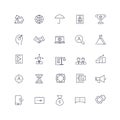 Line icons set. Business pack. Vector illustration