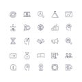 Line icons set. Business pack. Vector illustration