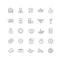 Line icons set. Casino pack. Vector illustration