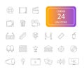 Line icons set. Cinema and movie pack Royalty Free Stock Photo