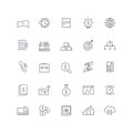 Line icons set. E-commerce pack. Vector Batch Royalty Free Stock Photo